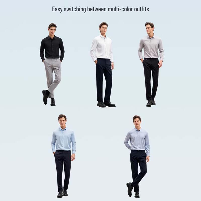 EMZ Men's Long-Sleeve Casual Shirt