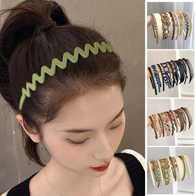 9-teiliges/Set Schlichtes Vielseitiges Rutschfestes Stirnband Mehrfarbig Mattierter Haarreif Haarband Kopfschmuck Haarstyling-Accessoires für Damen