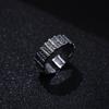 Retro “Fence” Adjustable Open Ring For Men Gothic Punk Edgy Antique Silver-plated Copper  Y2K Accessories Cool Gift