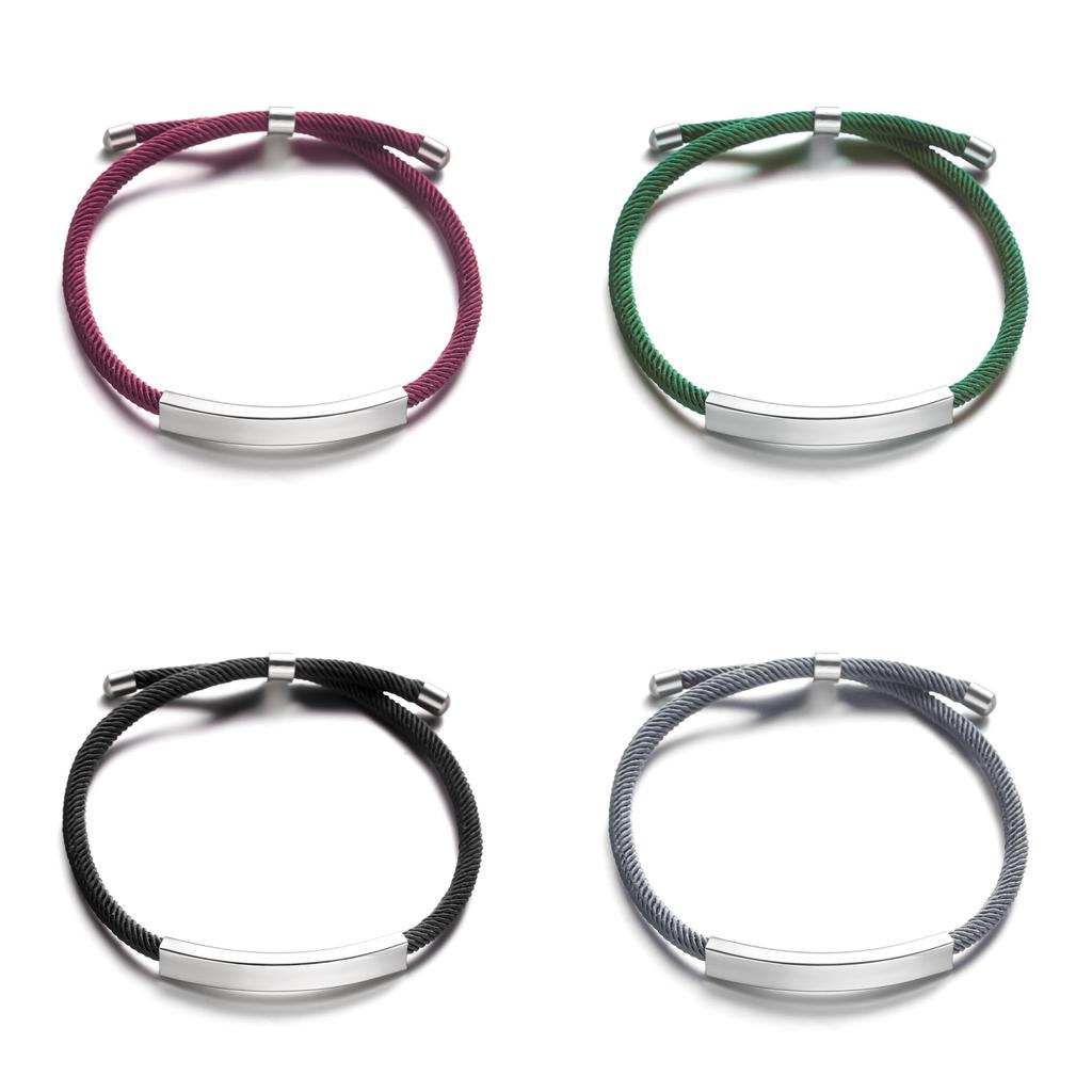 European Style Handmade Steel Wristband With Short Phrases For Gift Giving