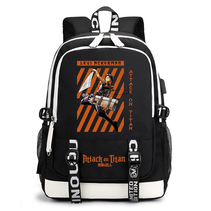 Attack on Titan Anime Print Student Backpack Casual Daypack for Boys Girls School Bag Lightweight Durable