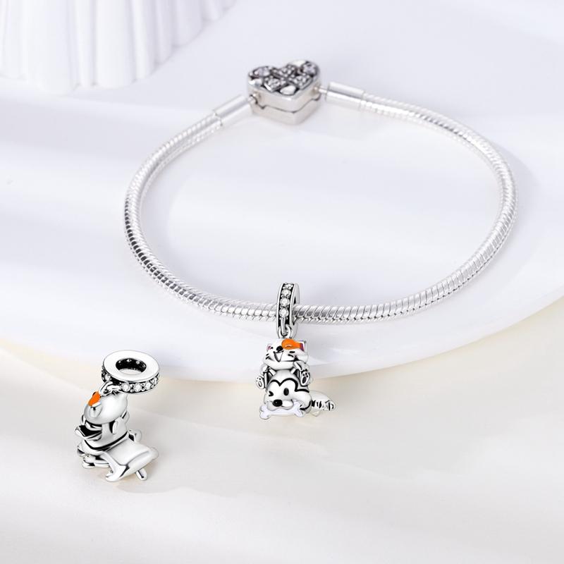 Cute Cats And Dogs Pendants Copper Original Beads Fit Original Charms Bracelet Beads Jewelry Gifts For Women