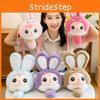 Baby Rabbit Three Plush Toy Shoulder Bag With Adjustable Strap Zipper Design