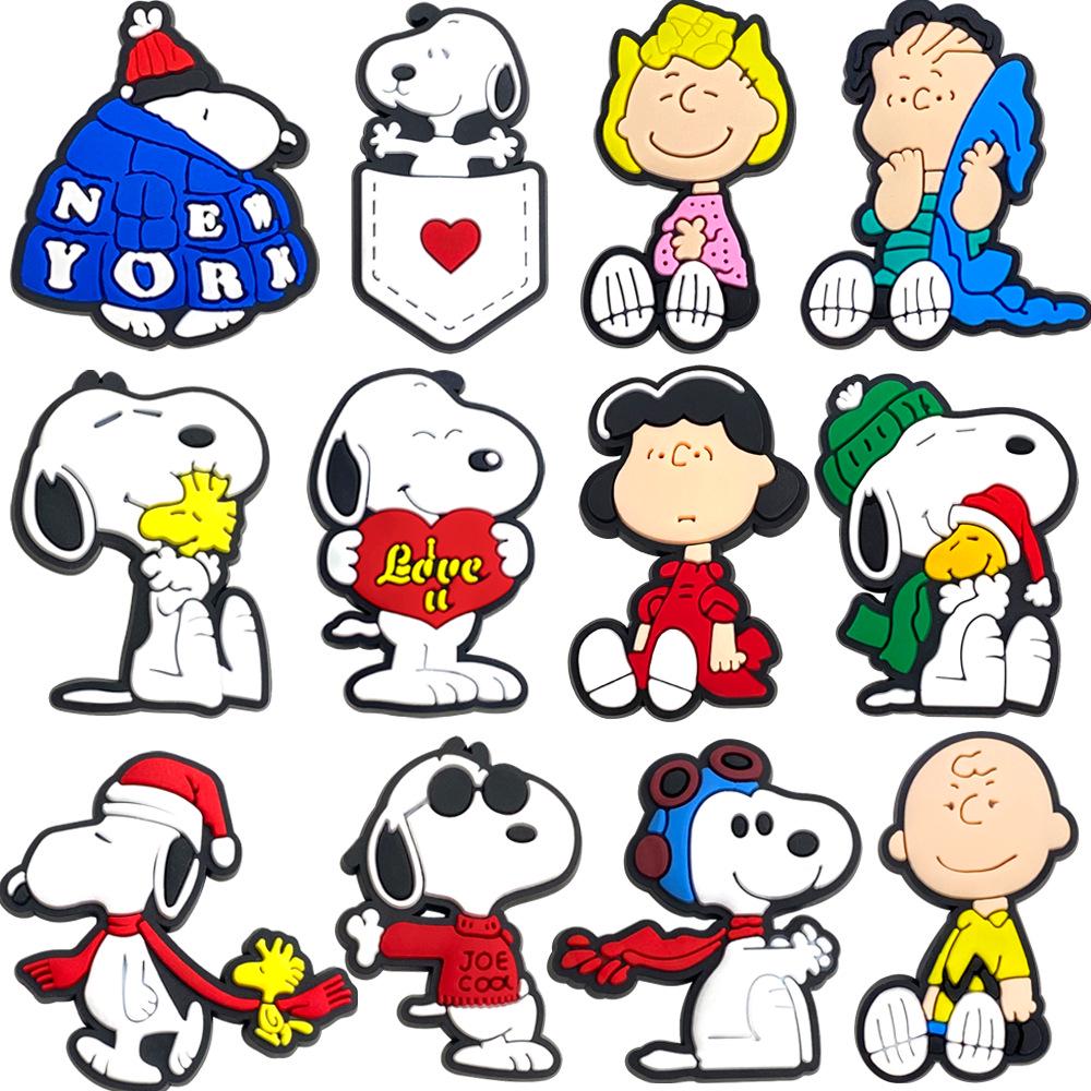 Snoopy Crocs Shoe Accessories Set - Soft PVC Decorative Shoe Charms