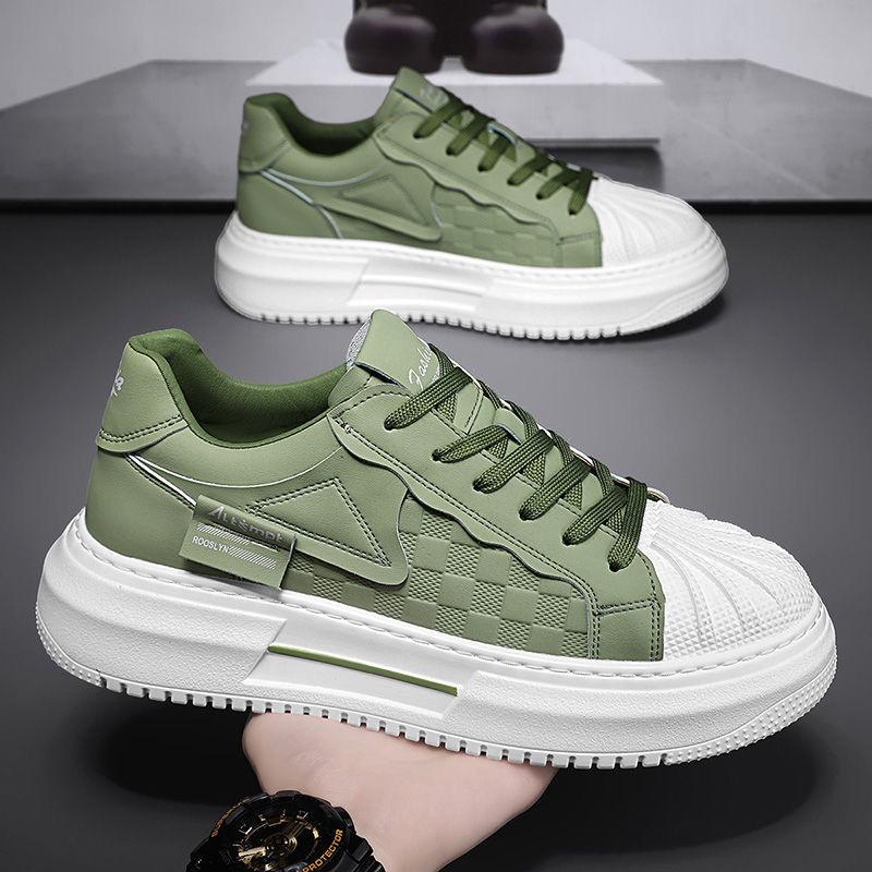 Summer Men's Shoes New Breathable Little White Shoes Men's Trend Versatile Platform Sports Shoes Casual Shell Head Board Shoes Men