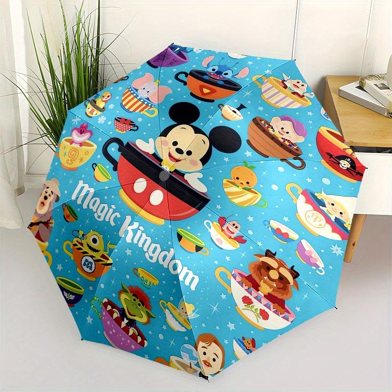 

Disney Characters Automatic Folding Umbrella Simple 8 Rib Design, Bright Cartoon Pattern, Durable Iron Frame, Suitable For Travel, Outdoor