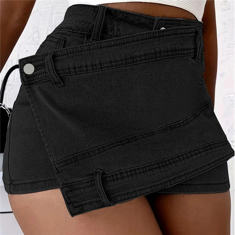 Y2k Denim Short For Girls All-Match Women's Shorts Zipper Fly High Waist Jean Shorts Fashion Elegant Daily Party Club Streetwear