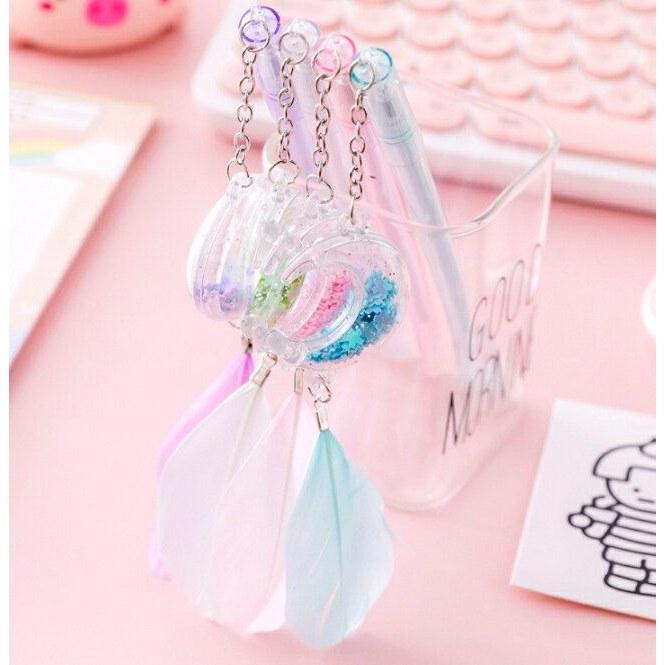 Stationery set girls order gift accessory fluff one coin feather pen heart memo cute eraser 2000 yen elementary school students upper grades childrens