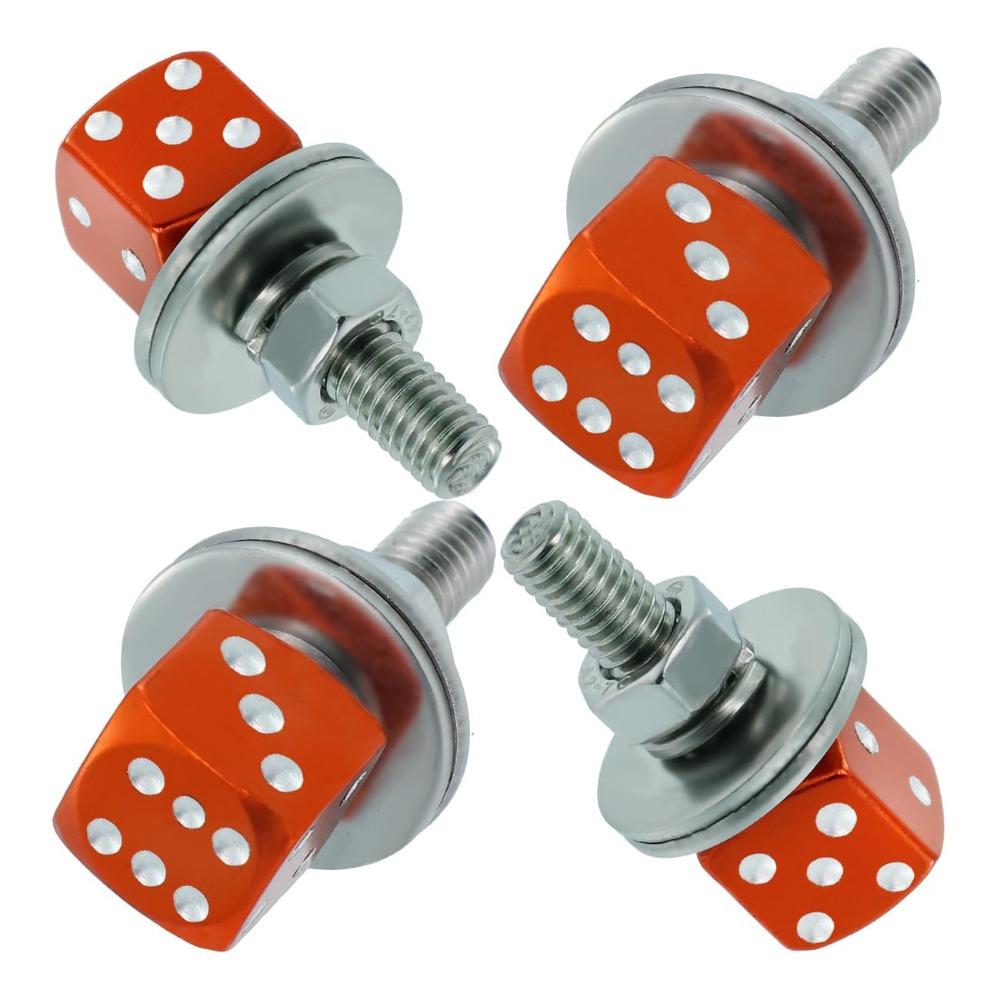 4Pcs Rust Resistant License Plate Screws Anti Loosening Frame Fastener Bolts Vehicle Accessories