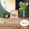 10Pcs Wooden Storage Box Jewelry Box With Hinged Lid DIY Unfinished Keepsake Box Jewelry Shell Storage Boxes for Birthday Gifts