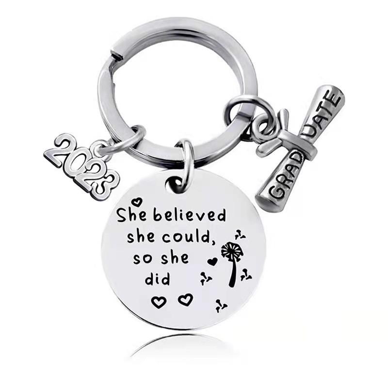 Steel Elegant Stainless Keychain Gift For Graduates Perfect For Celebrations And Parties