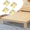 4 Sets Bed Rail Brackets Accessories Iron Hardware Furniture for Headboard Footboard Heavy Duty