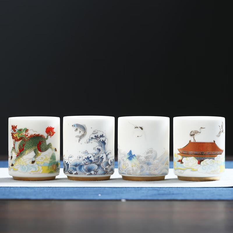 

Благоприятная белая фарфоровая мастер-чашка для чая