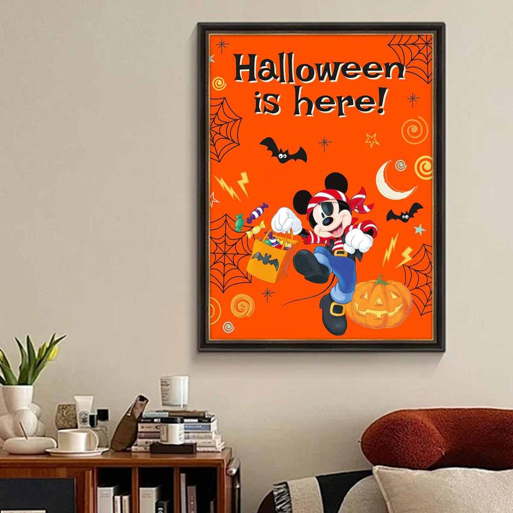 DIY Diamond Painting Mickey On Halloween Cross Stitch Kit Mosaic Art Diamond Painting Full Circle Diamond Home Decoration