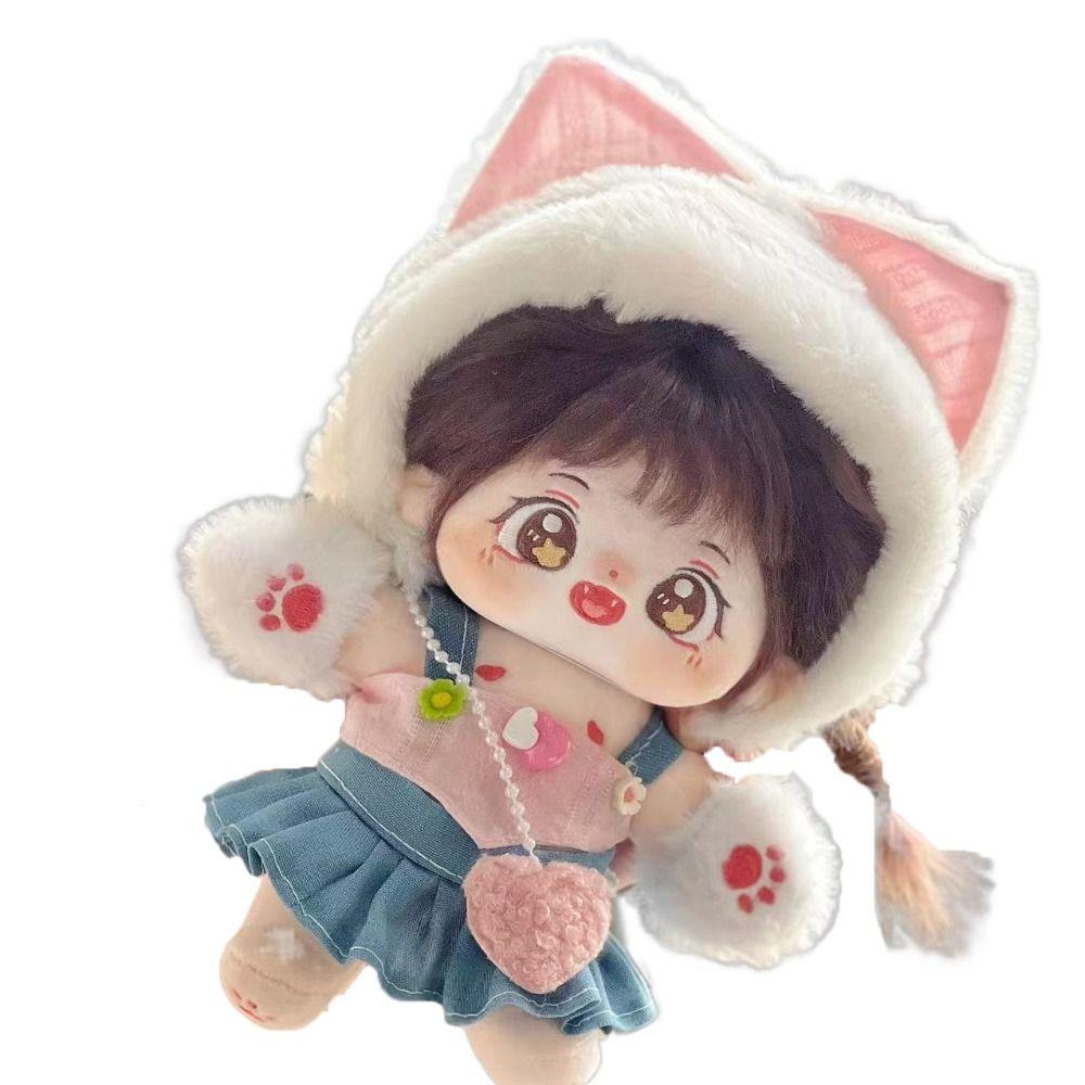Princess Skirt Idol Doll Clothes Cat Ear Set Plush Toy Clothes  Doll Accessories