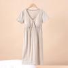 Plus Size Cotton Maternity Nightgown - Thin, Casual, and Nursing-Friendly