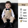 Jungen Anzug Frühling/Herbst: Erste Geburtstagsfeier Baby Formelle Kleidung, Britischer Stil Pageboy, Hochzeitsgast, Aufführungskostüm