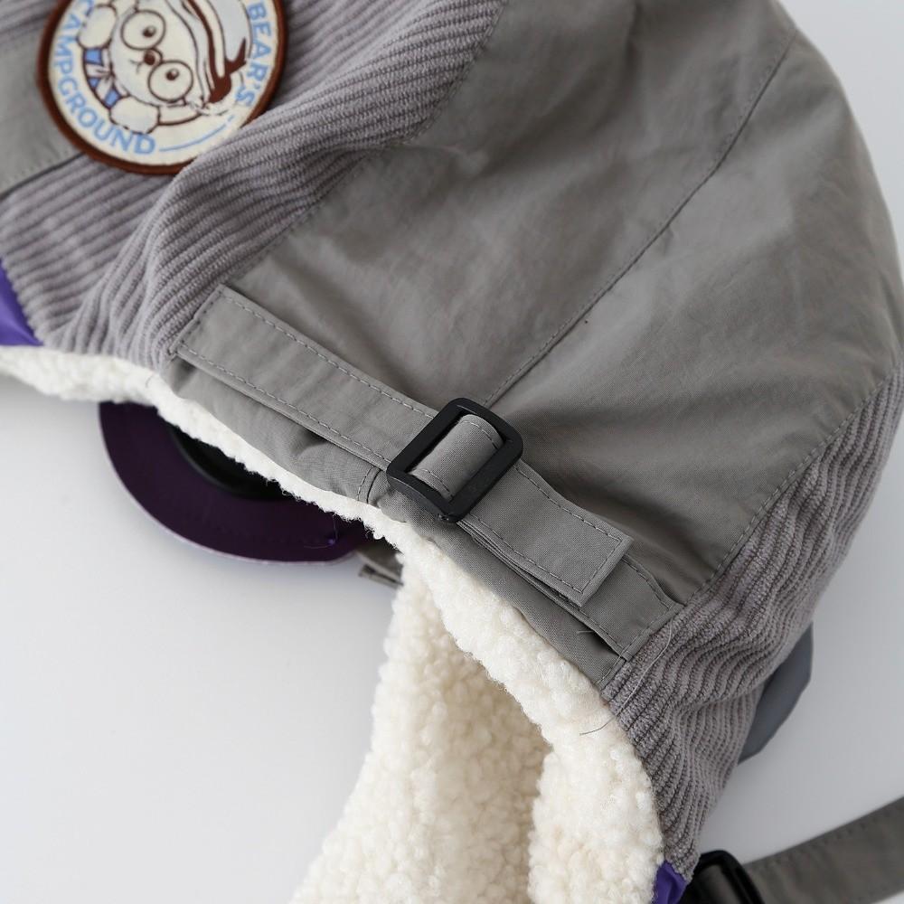 Cute Cartoon Children Pilot Hat Cold Proof Warm Hat New Ear Protection Cap  Winter