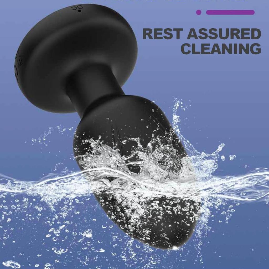 Anal Plug for Male with Light Up Vibrator Prostate Massager,360°Swing Modes Anal Toy with Remote Control for Couples Beginner Anal Training