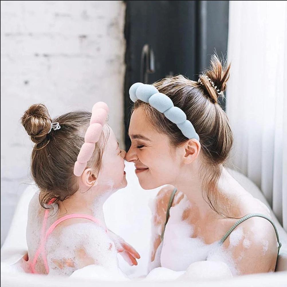 3/1PCS Microfiber Washing Wristbands Hairband Scrunchies Puffy Headband SPA Bubble Headband Washing Face Makeup Shower Skincare