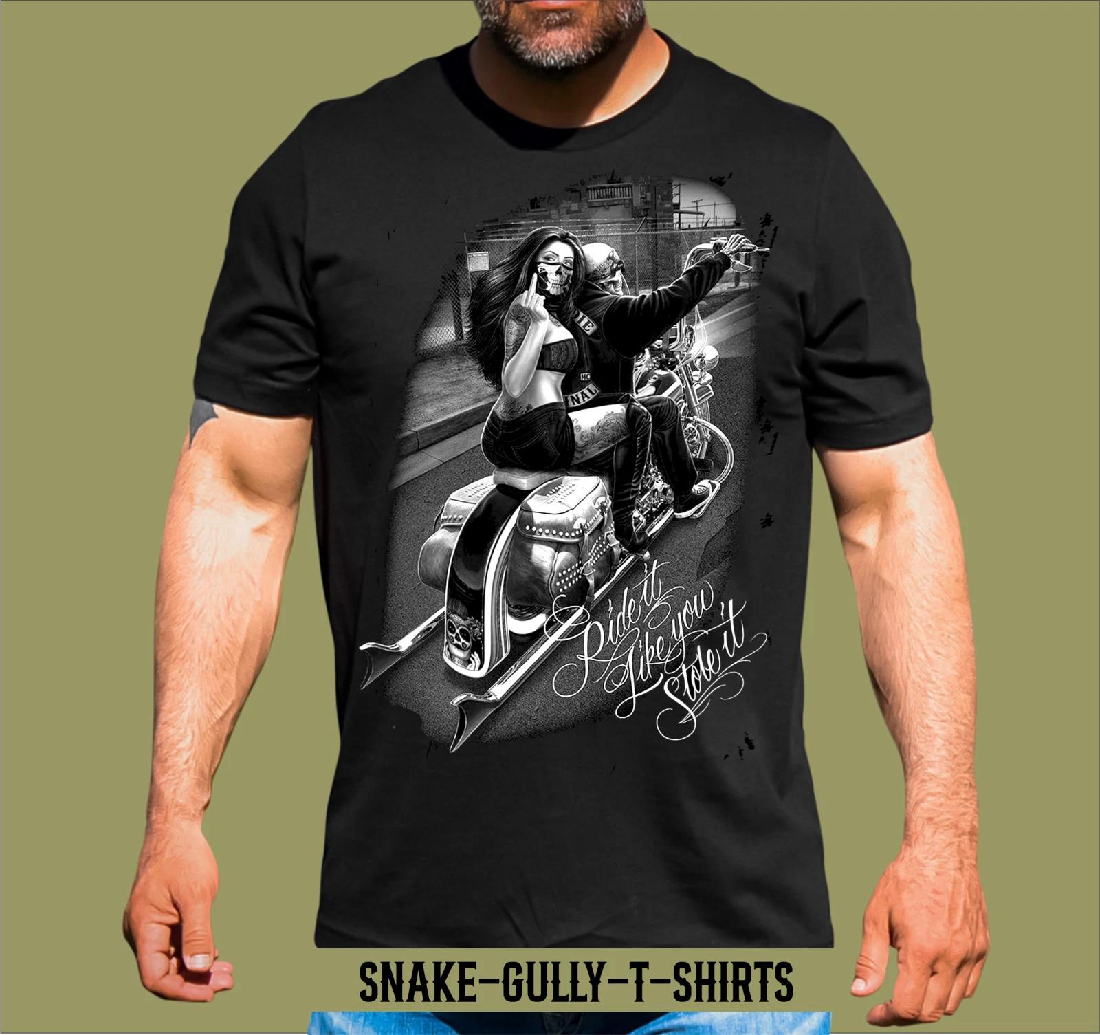 MOTORCYCLE RIDE IT LIKE YOU STOLE IT T-SHIRT XL