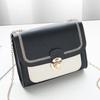 1 Pcs New Korean Style New Fashion Small Square PVC Bag Versatile Ins Color Block Single Shoulder Crossbody Chain for Women's