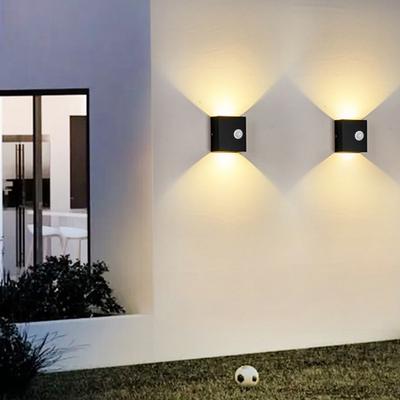LED Wall Light PIR Human Body Motion Sensor Wall Lamp Outdoor Waterproof IP65 Porch Garden Wall Light AC90-260V Lighting Fixture