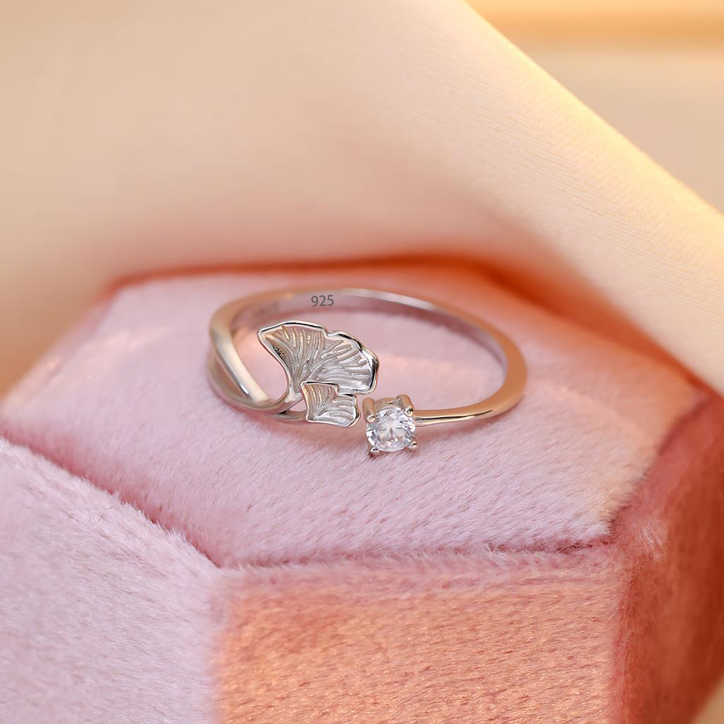 Sam Panda 925 Rings for Women Simple Geometric Handmade Irregular Retro Ring Gold Zircon Allergy For Birthday Gift