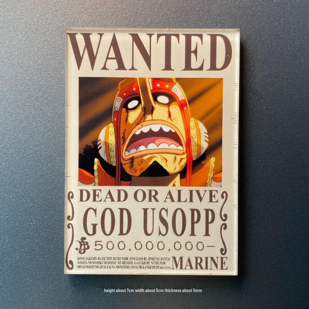 One Piece Luffy Wano Arc Odměna Magnet: Silná, Tlustá Akrylová Anime Nálepka