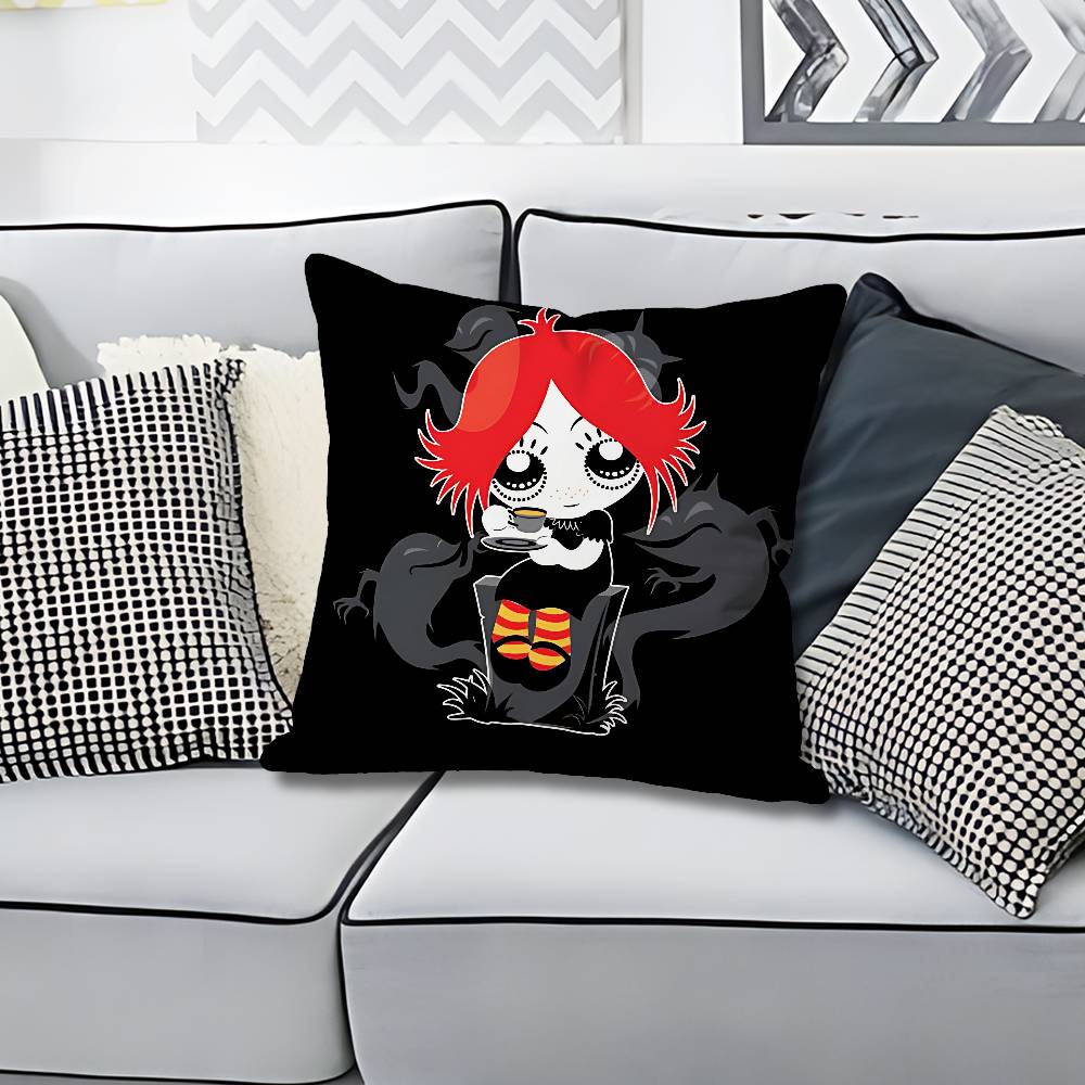 RRuby GGloom Gothic Various Sizes Square Pillow Case For Car Home Bedchamber Decor Custom Valentine gift
