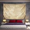 World Map Vintage Beige Brown Design Patterned Tapestry for Bedroom and Living Room Home Decor Sofas