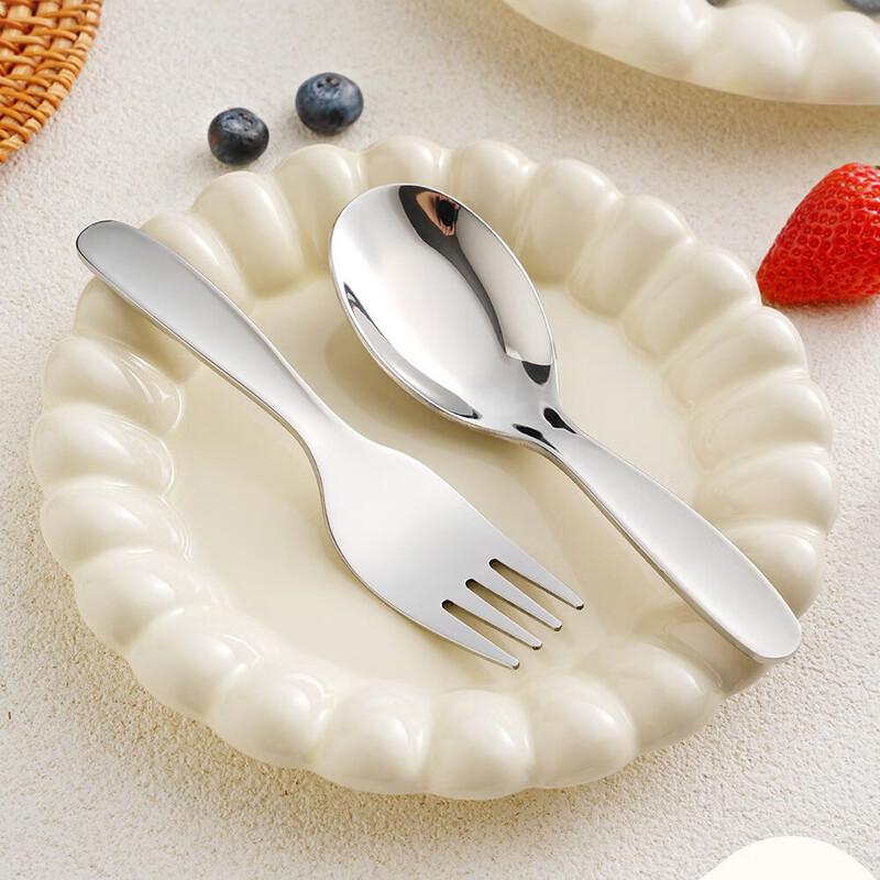 Linpan Children's 316 Stainless Steel Spoon & Fork Tableware Set