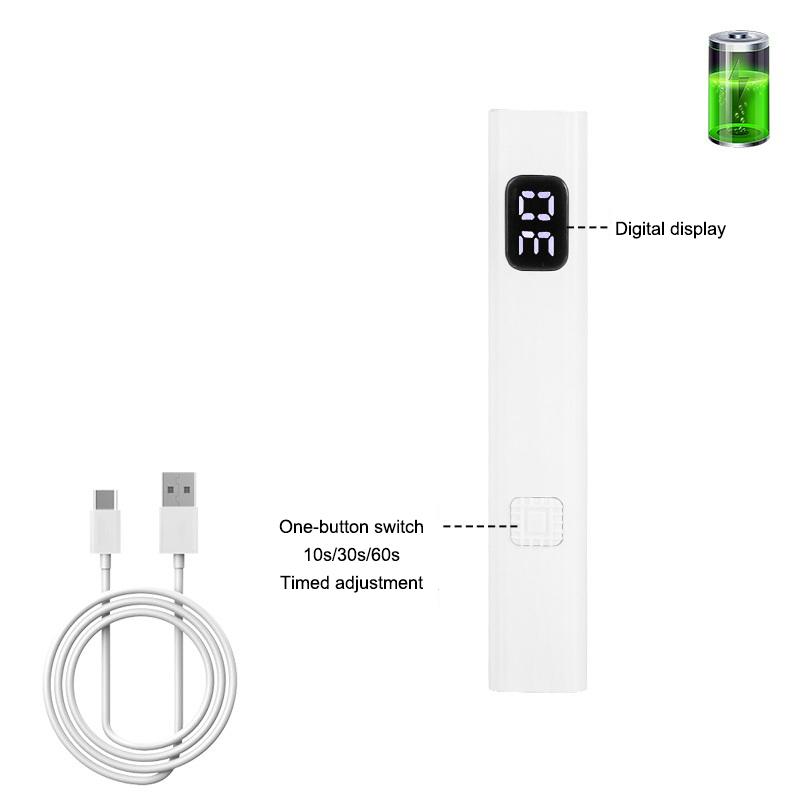 

Portable Nail Dryer Lamp Led Nail Light With Stand For Curing All Gel Polish Usb Rechargeable Quick Dry Manicure Nail Art Tools as the picture