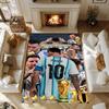 Messi 18 Personalized Text Floor Rug Office Rug Suitable for Bedrooms Outdoor Playrooms Dormitory Anti-slip Rug Anime Office Decor