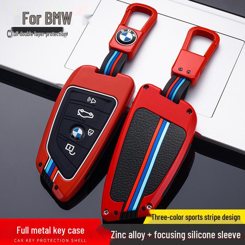 BMW Series Key Case for Women: Fits 3, 5, 7 Series, X3-X6 with Blade, 320Li; Fashionable Key Bag with Buckle.