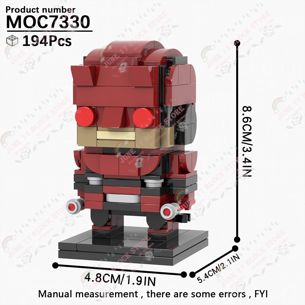 MOOXI Superhero Brickheadzed MOC Brick Movie Figure Doctor Doom Witch Kingpins Scale Model Compatible Building Block Toy Children Gift Present