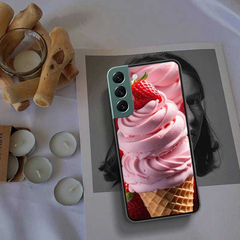 Colorful Ice Cream and Popsicles Phone Case For Samsung Galaxy S22 S25 Ultra S21 S10 Plus S26 Edge S20 S23 S24 FE Cover Sili