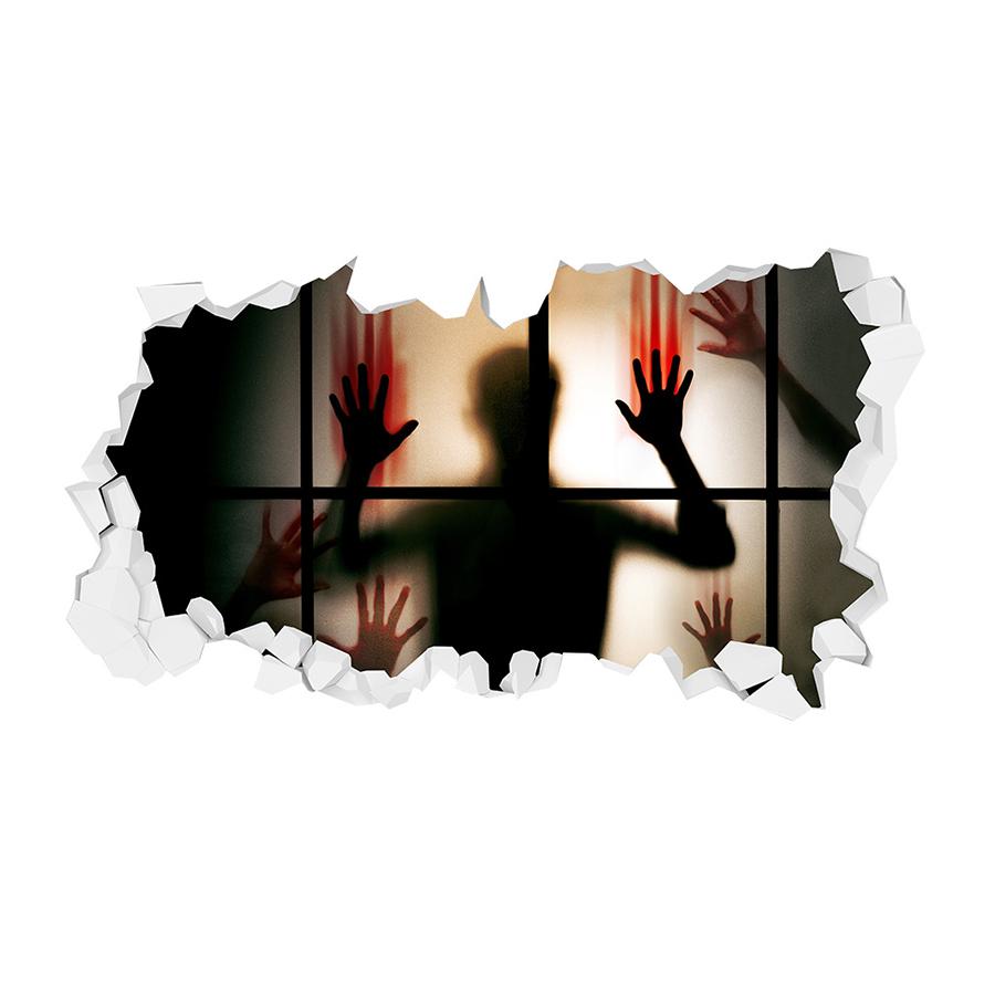Halloween Horror Wall Sticker, Spooky Stickers & Floor Decals for Halloween Party, Haunted House & Home Horror Decorations