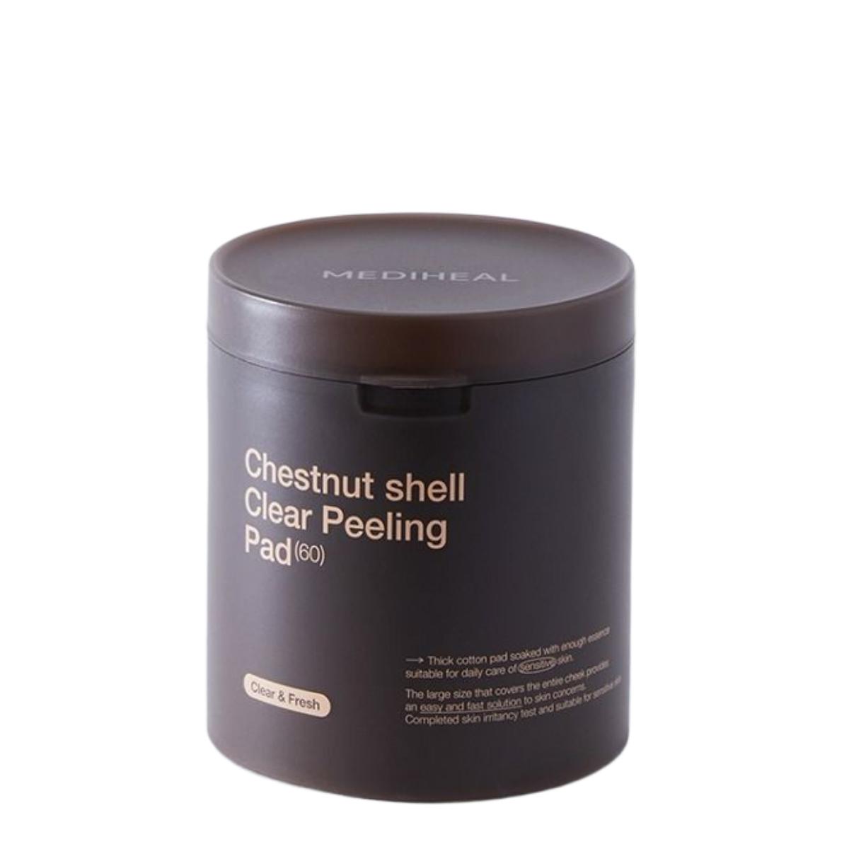 MEDIHEAL Chestnut Shell Clear Peeling Pad Smooth Exfoliating Toner Pad 60 Pads
