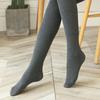 Autumn and Winter Fleece Thickened Threaded Cotton Vertical Striped Leggings, Foot-stepping Thermal Pants, Women's Integrated Pants