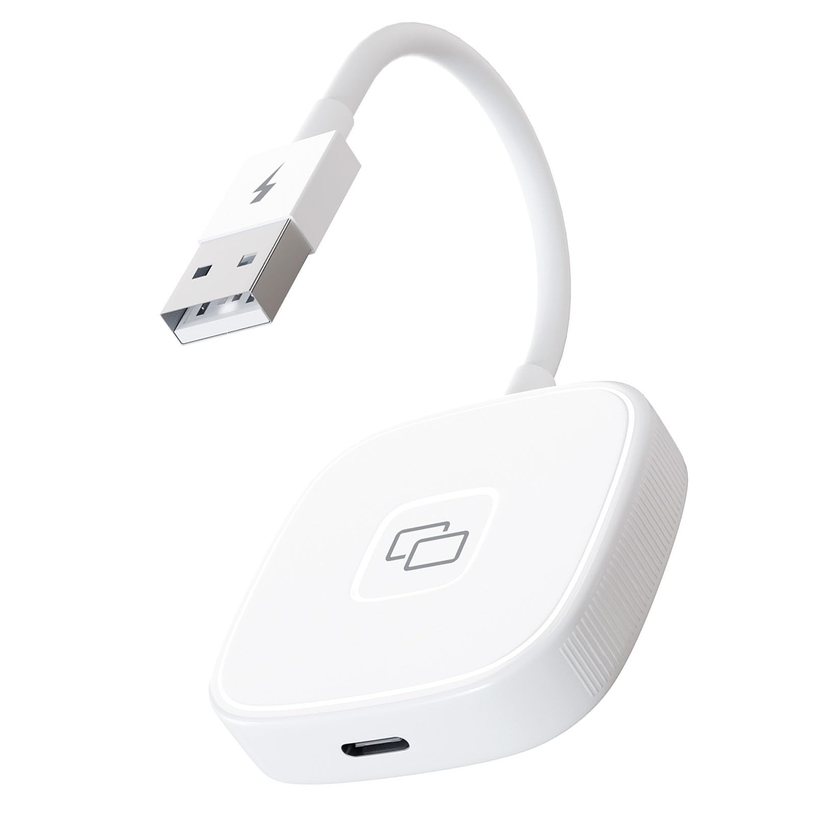 

Wired Carplay Mirroring Dongle Smooth Play Smart Adaptive Plug and Play for IOS Devices Carplay Mirroring (Square) square