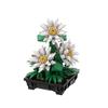 Gobricks MOC Daisies Bouquet Bricks Office Home Decoration Potted Daisies Garden House Plant Assembly Building Blocks Toys Gift