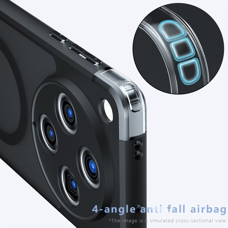 For Oppo Find X8 Pro Case Matte Magsafe Drop-proof Built-in Airbag Corner Non-yellowing Material Soft Cover