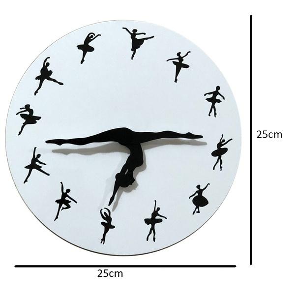 New 1x Dance Ballet Creation Wall Clock Home Decor Wall Decor