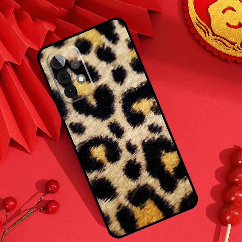 Coque léopard beige pour Samsung Galaxy M55 M35 M15 M11 M12 M13 M14 M06 M16 M36 M56 M31 M53 M32 M52 M34 M54