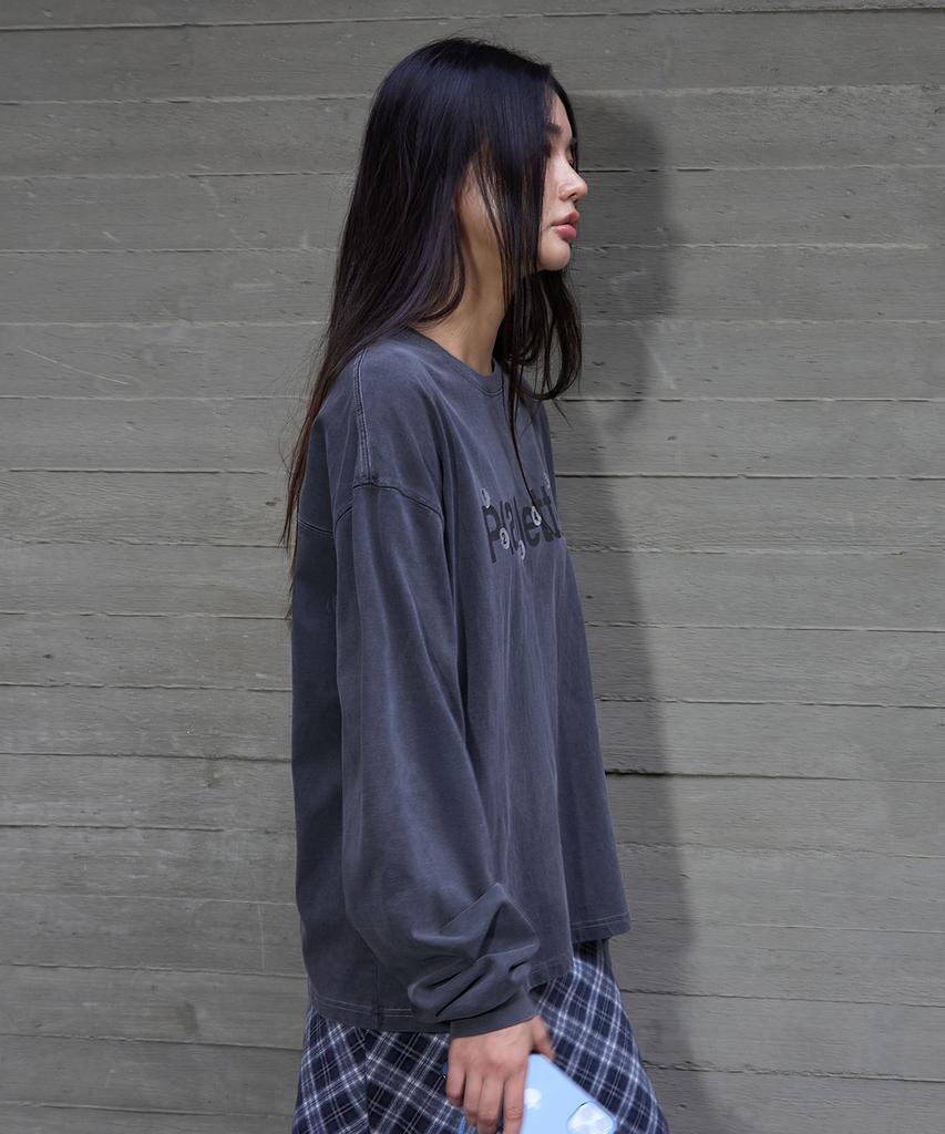 BONATSPALETTE Bp Sticker Long Sleeve Tee_Charcoal