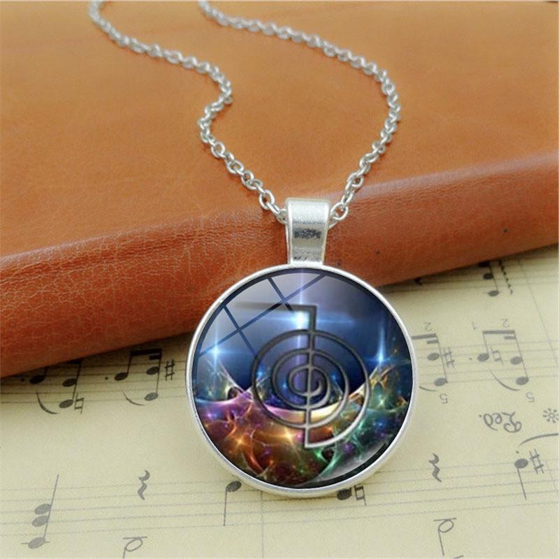 Exquisite Legierung Zeit Edelstein Anhänger Halskette Modischer Retro-Stil Für Frauen Und Männer