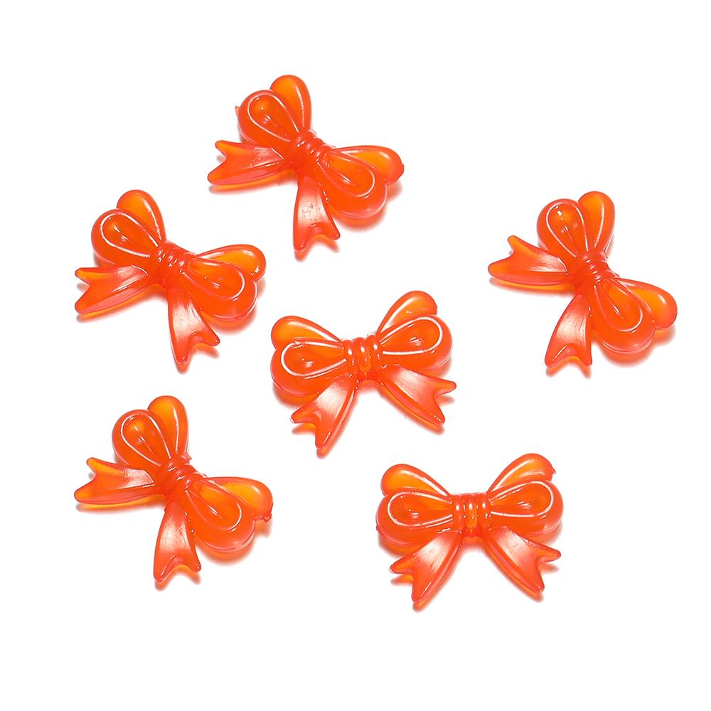 30Pcs/Lot 14x18mm Bowknot Transparent Bow Spacer Beads Earrings Making Charm Pendants for Necklace Jewelry Making Accessories