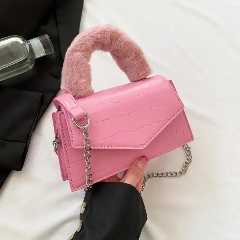 High-quality Small Square Bag for Women  Brown Stone Pattern  Crossbody Bag  New  Autumn and Winter