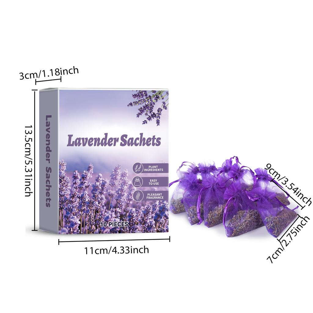 10 Pezzi Sacchetti Aromatici alla Lavanda Anti Muffa e Anti Tarme Sacchetti di Lavanda Essiccata Perfetti per Rilassamento e Rinfrescare